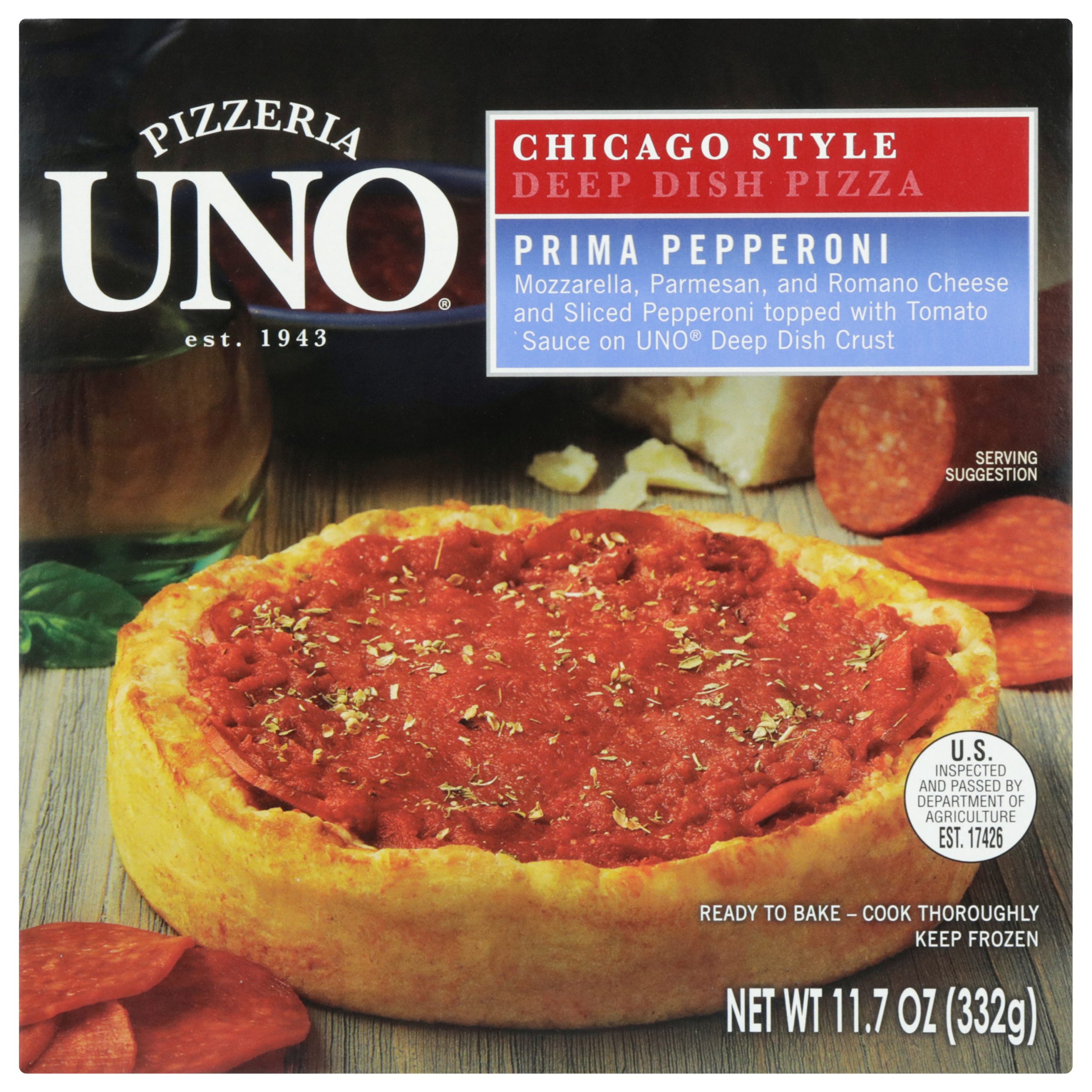6 inch Chicago Style Deep Dish Pepperoni Pizza